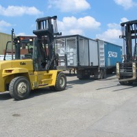 Skid Loading into Container